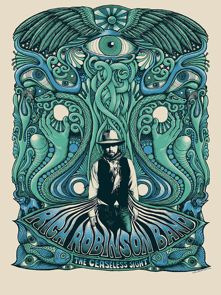 Rich Robinson Tour Poster - Blue/Green
