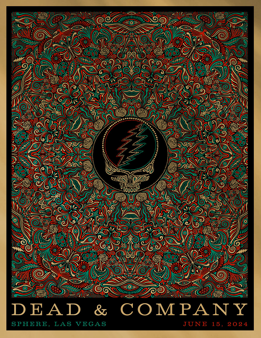 Dead & Co - Gold 'mini print'