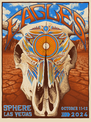 Eagles at Sphere, Las Vegas Oct 11-12 Skull poster - Regular edition