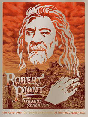 Robert Plant at the Royal Albert Hall - metallic 'champagne' paper variant