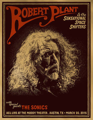 Robert Plant - Gold 'mini print'