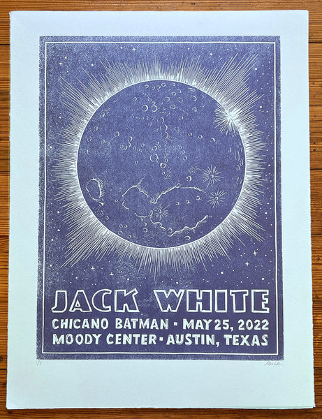 Jack White - Solar Eclipse print - blue on blue variant