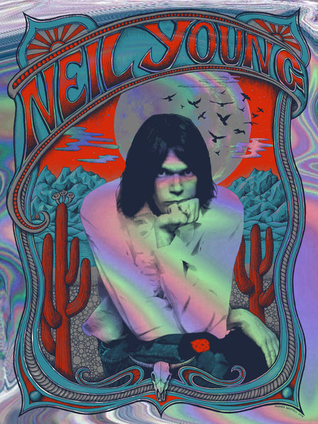 Neil Young print - Holographic Foil