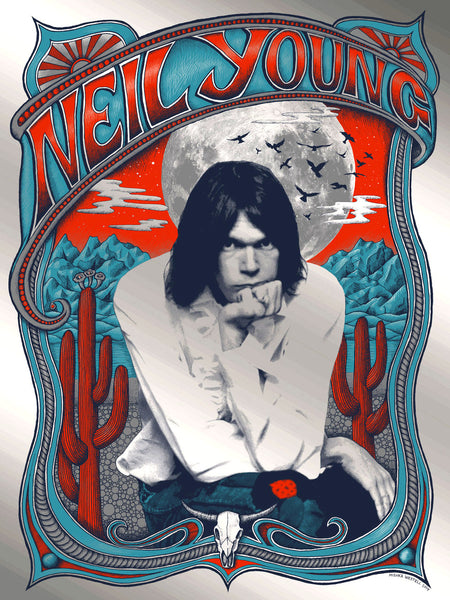 Neil Young print - Mirror Silver