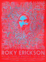 Roky Erickson 'Circuit Board' Poster (RED) SOLD OUT