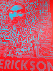 Roky Erickson 'Circuit Board' Poster (RED) SOLD OUT
